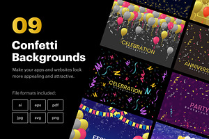 Confetti Vector Backgrounds