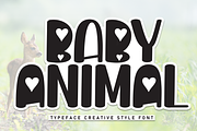 Baby Animal | Script Font, a Script Font by Scratchones (Thumbnail 1 of 9)