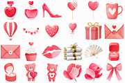 Red Valentine's Day Clipart, an Illustration by Libby Wishes (Thumbnail 5 of 7)
