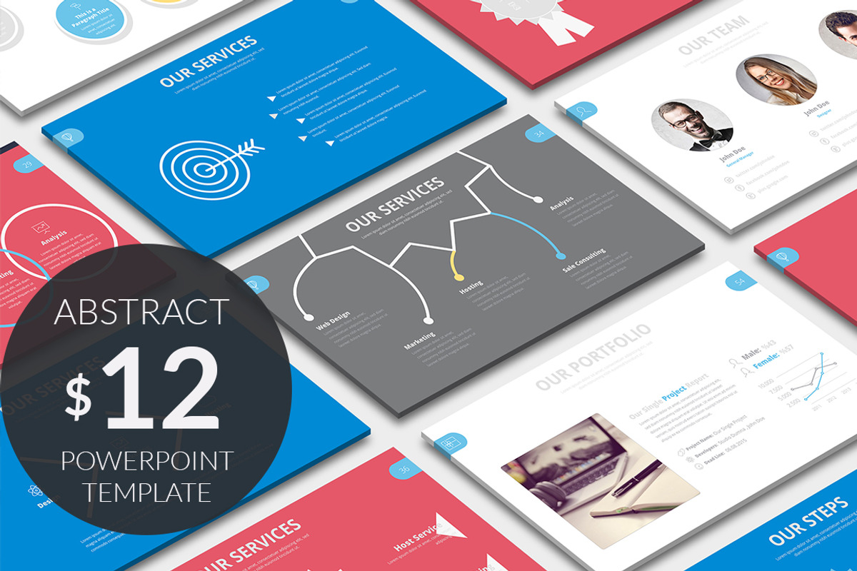 Abstract Powerpoint Template, a Presentation Template by PreFactory (Photo 1 of 5)