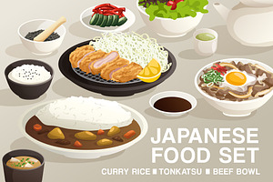 Set of Japanese Food 3