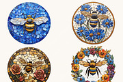 Mosaic Circular Bees Coasters, an Animal Illustration by Design Scotch (Thumbnail 8 of 10)