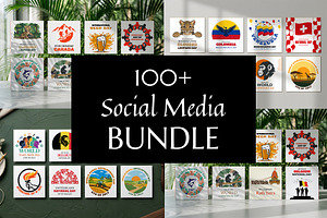 100+ Instagram Post Template Bundle, a Social Media Template by nandinigraphics