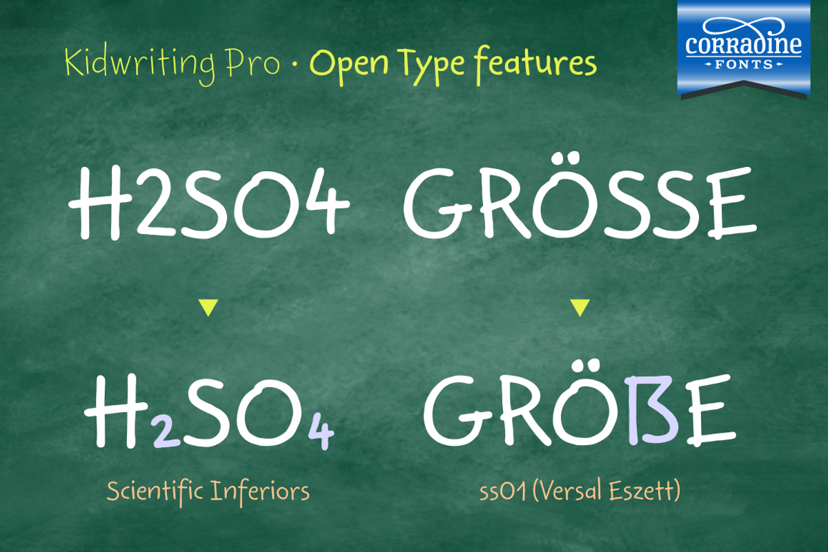 Kidwriting Pro, a Font by Corradine Fonts (Photo 7 of 12)