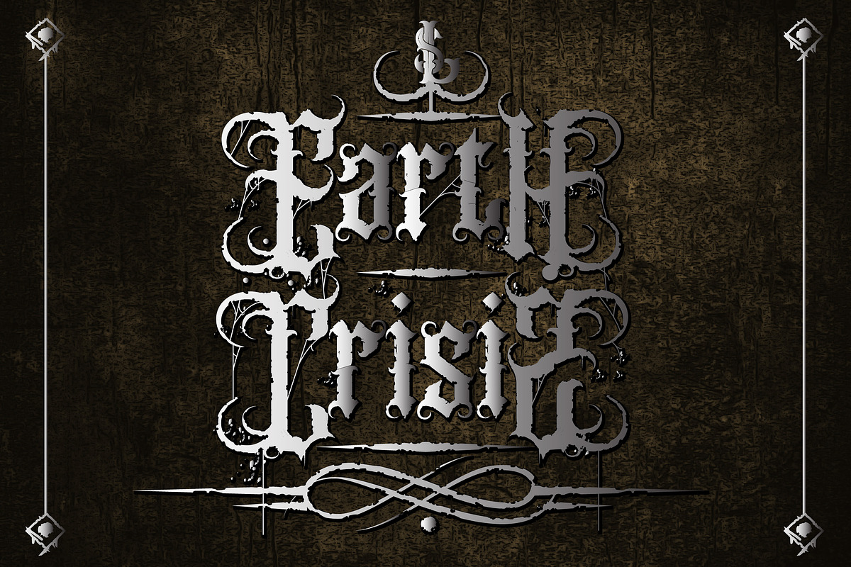 Earth Crisis | Blackmetal Font, a Blackletter Font by LetterStock (Photo 1 of 11)