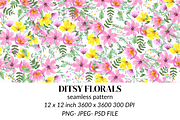 Ditsy Florals, a Print Template by SassyCorners (Thumbnail 1 of 7)