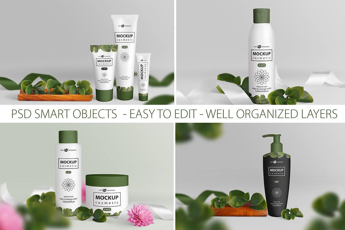 Cosmetic Mockup Set, a Product Mockup by Free-PSD-Templates (Photo 3 of 5)