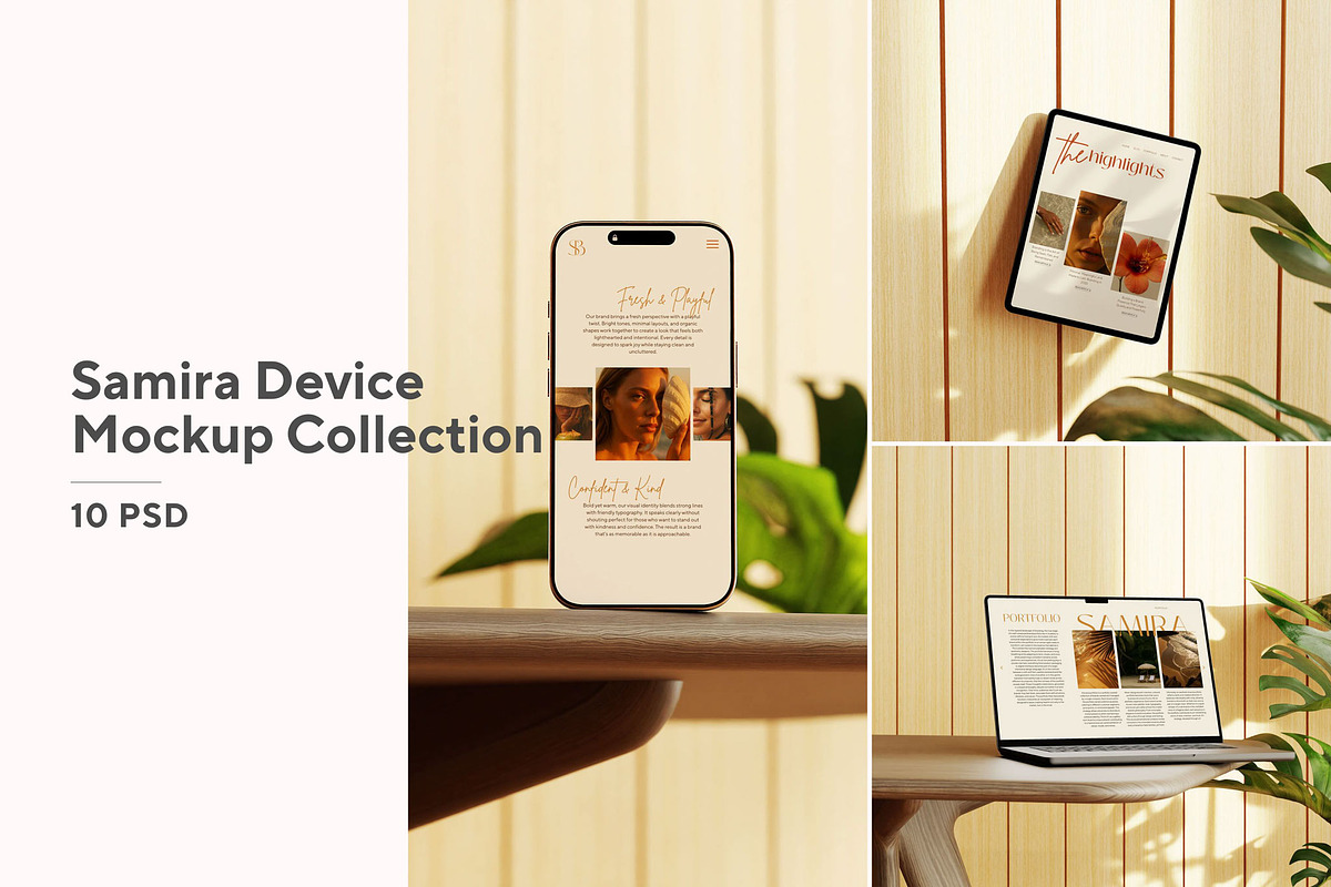 Samira Device Mockup Collection, an iPhone Mockup by Mockup Line (Photo 1 of 7)