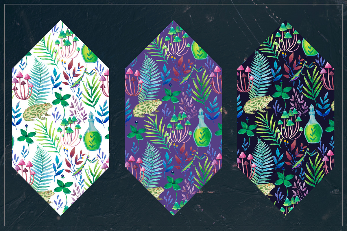 Fairy forest. Patterns and elements, a Decorative Illustration by Robusta (Photo 4 of 17)