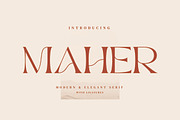 Maher - Stylish Serif Font, a Serif Font by Aqeel_Art (Thumbnail 1 of 8)