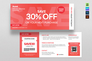 Discount Coupon Voucher Template, a Flyer Template by BrandPacks