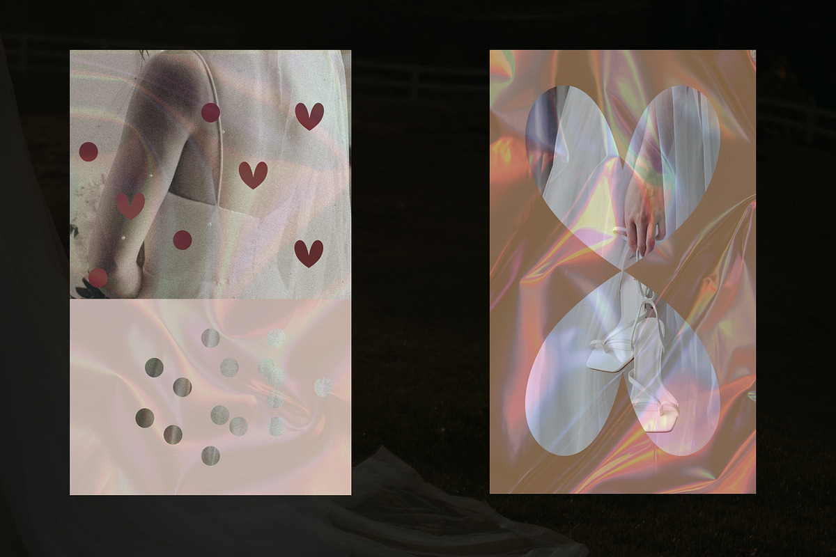 Heart Frames & Iridescent Overlays, a Texture Graphic by Anzhelika (Photo 5 of 9)