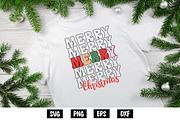 Merry Merry Merry Christmas, a Decorative Illustration by SVGCuteShop (Thumbnail 1 of 2)