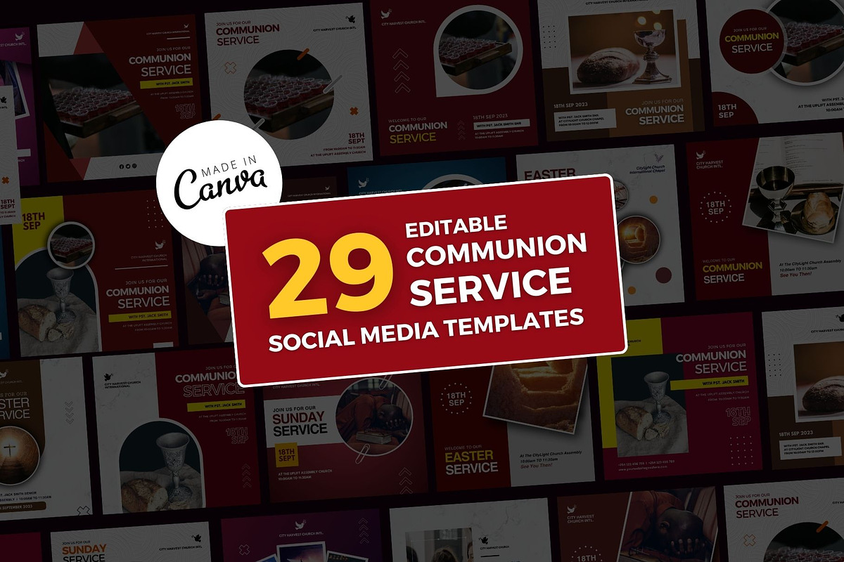 Holy Communion Church Flyer Bundle, a Social Media Template by MK Creatives (Photo 1 of 3)