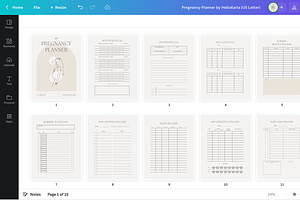 Pregnancy Planner Canva Template