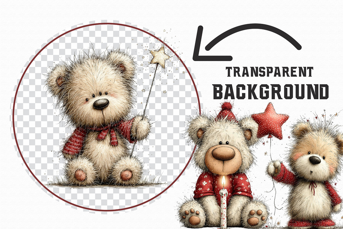 Whimsical Birthday Teddy Bear Clipar, an Illustration by Libby Wishes (Photo 5 of 5)