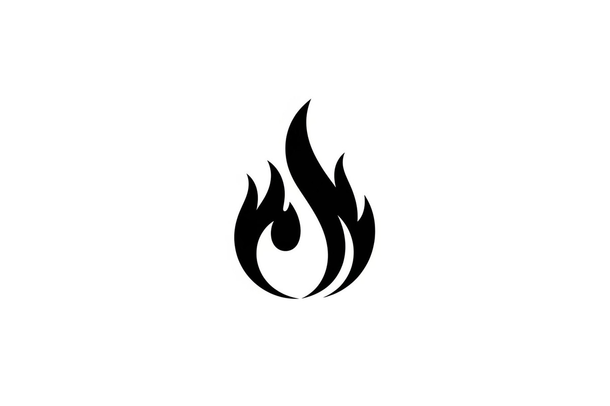 Abstract Fire Flame Silhouette, an Illustration by Designer_Momina (Photo 3 of 8)