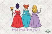Hocus Pocus Witch Sisters PNG, an Illustration by Craft Nest (Thumbnail 1 of 6)