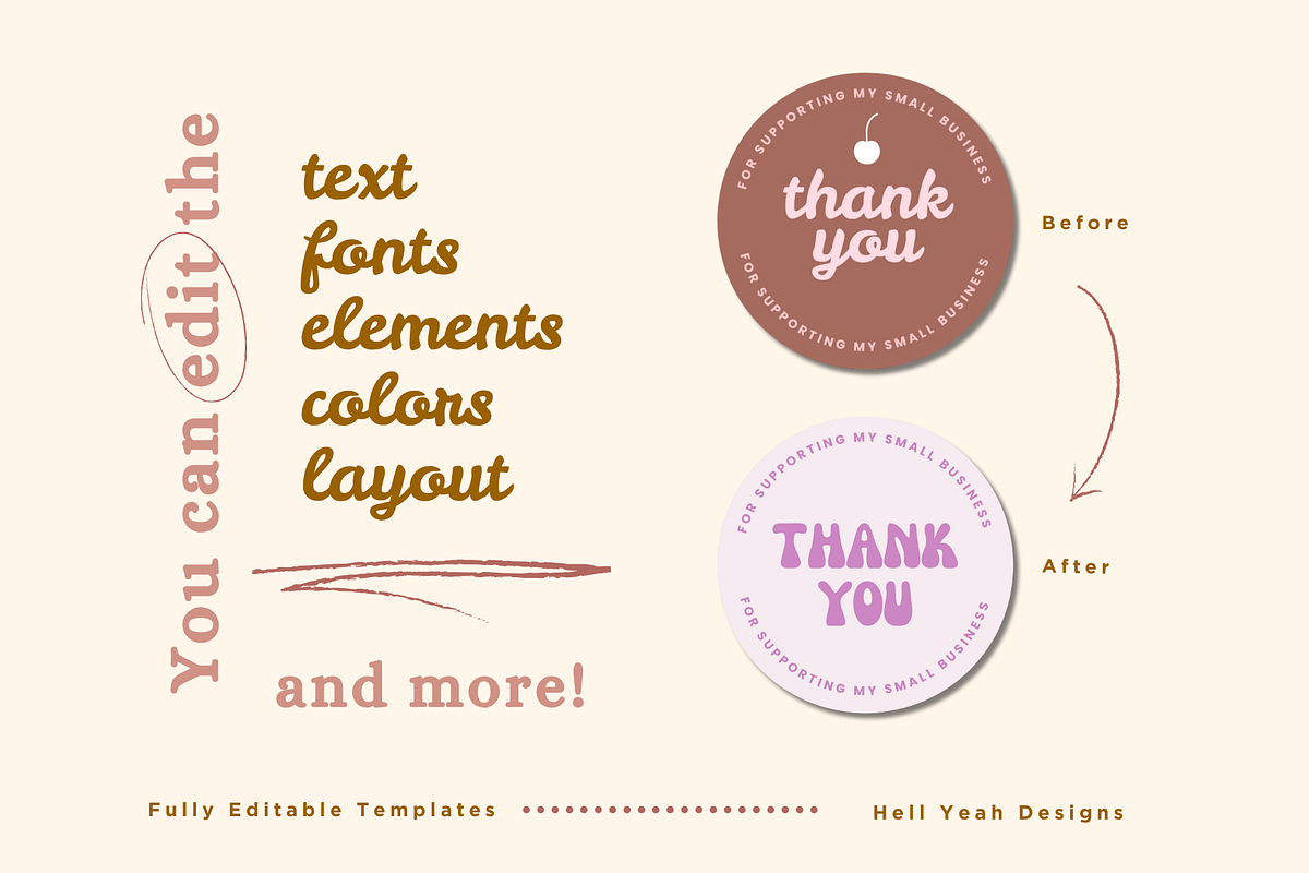 Bakery Round Sticker Templates, a Stationery Template by Hell Yeah Designs (Photo 7 of 7)
