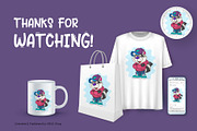 Pompous Cartoon Raccoon. T-Shirt, an Animal Illustration by KENO Mascots (Thumbnail 3 of 3)