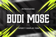 Budi Mose - Sporty Display Font