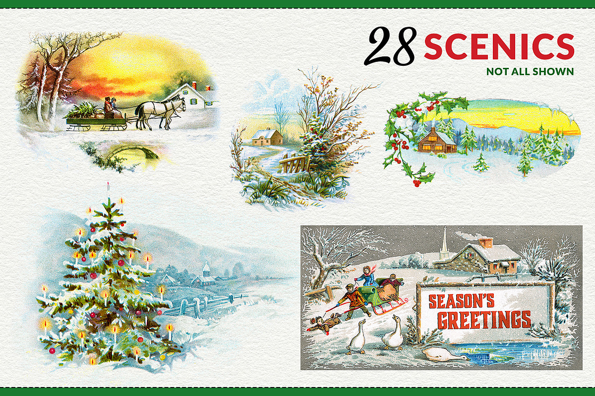 Complete Vintage Christmas Graphics, a Seasonal Illustration by French Kiss Collections (Photo 20 of 28)