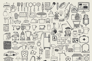 Home Appliances Doodle Icons