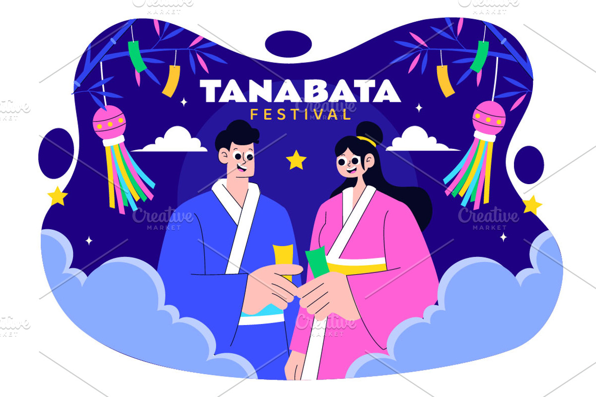 10 Tanabata Festival Illustration, a Seasonal Illustration by denayunebgt (Photo 4 of 4)