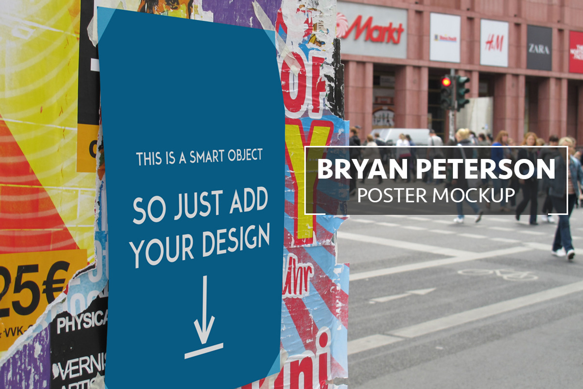 Bryan Peterson Poster Mockup, a Print Template by Jordy