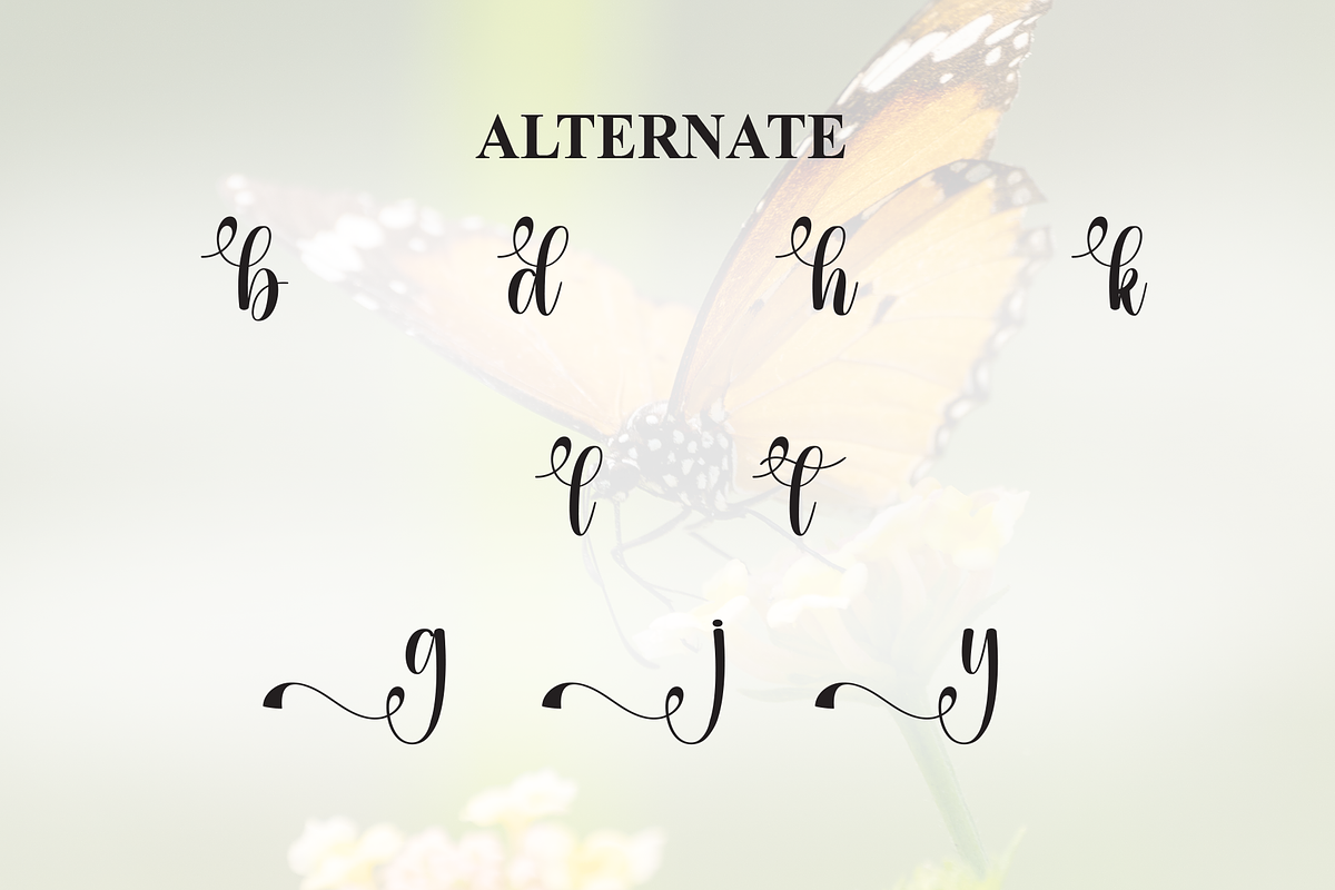 Butterfly | Script Font, a Handwritten Font by Scratchones (Photo 8 of 9)