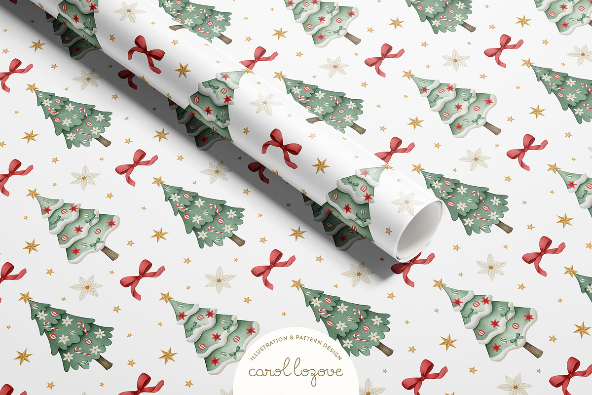 Watercolor Whimsical Christmas Set, a Decorative Illustration by Carol Lozove (Photo 38 of 44)