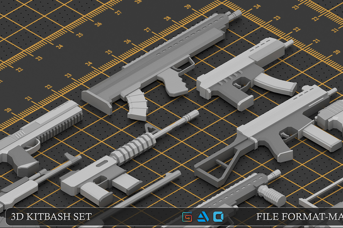 Mega pack weapon kitbash, an Object 3D Model by MohamedHussien1 (Photo 2 of 8)