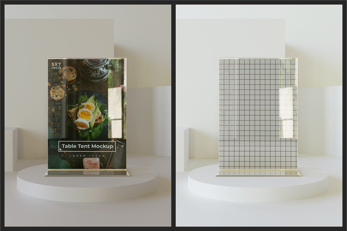 Acrylic Table Tent Mockup, an Advertising Mockup by Muhazdinata (Photo 6 of 6)