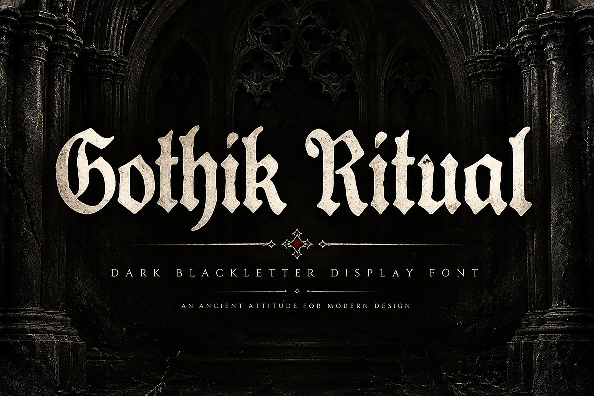 Gothik Ritual — Timeless attitude., a Blackletter Font by Wow Magic (Photo 3 of 6)