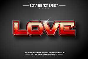 Love 3D editable text effect, a Layer Style Add-On by nicemorning