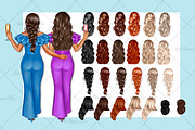 Best friends clipart, Soul sisters, a Person Illustration by DekoArt (Thumbnail 4 of 9)
