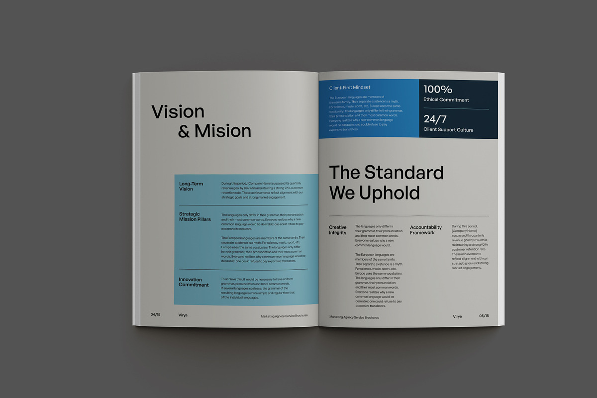 VIRYA | Marketing Agency Brochure, a Brochure Template by Neermana (Photo 5 of 10)