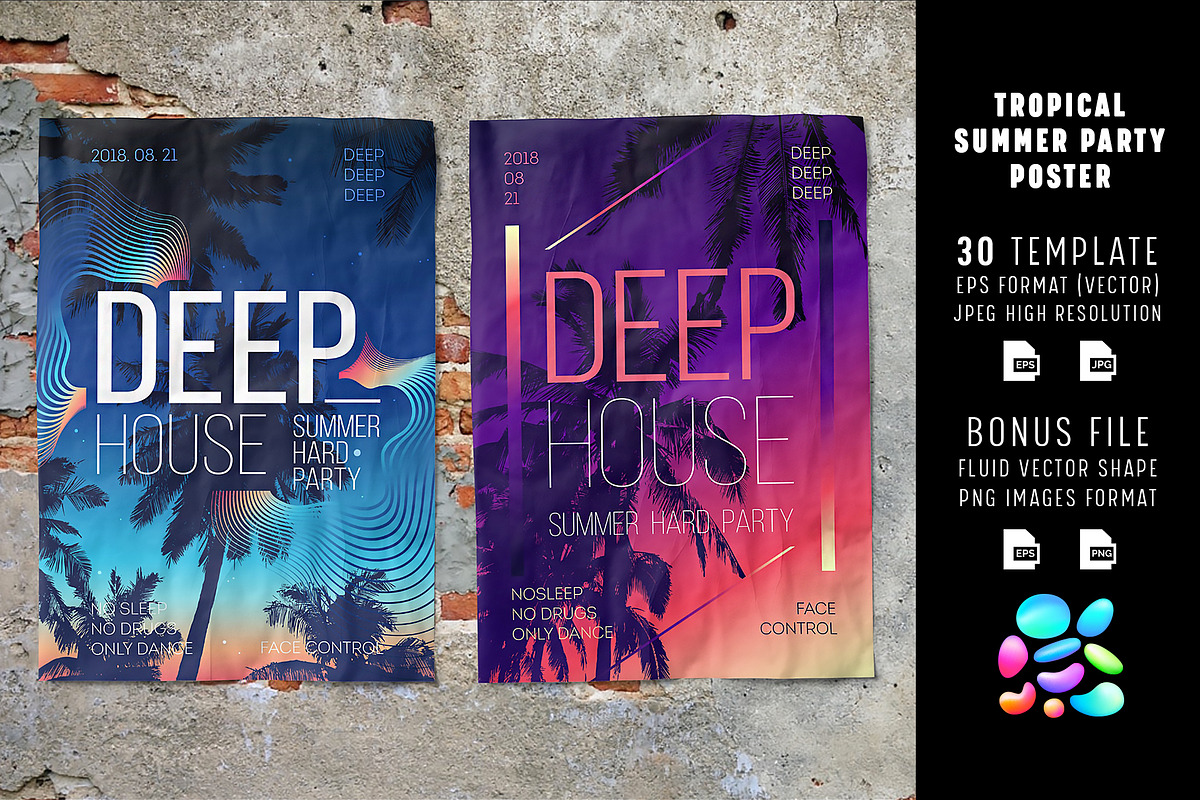 Tropical summer party poster, a Flyer Template by Re2deer (Photo 1 of 5)