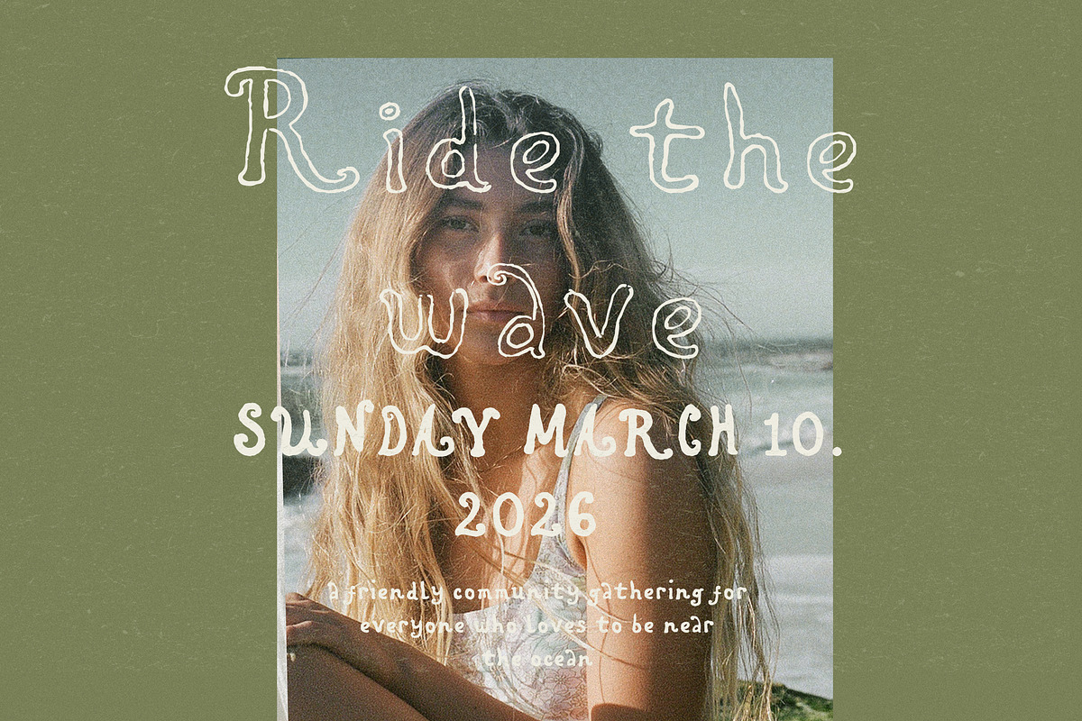 Hand Lettered Retro Outline Font, a Handwritten Font by Laras Wonderland (Photo 6 of 12)