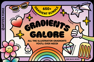 Illustrator Gradients Galore, a Gradient Add-On by The Artifex Forge