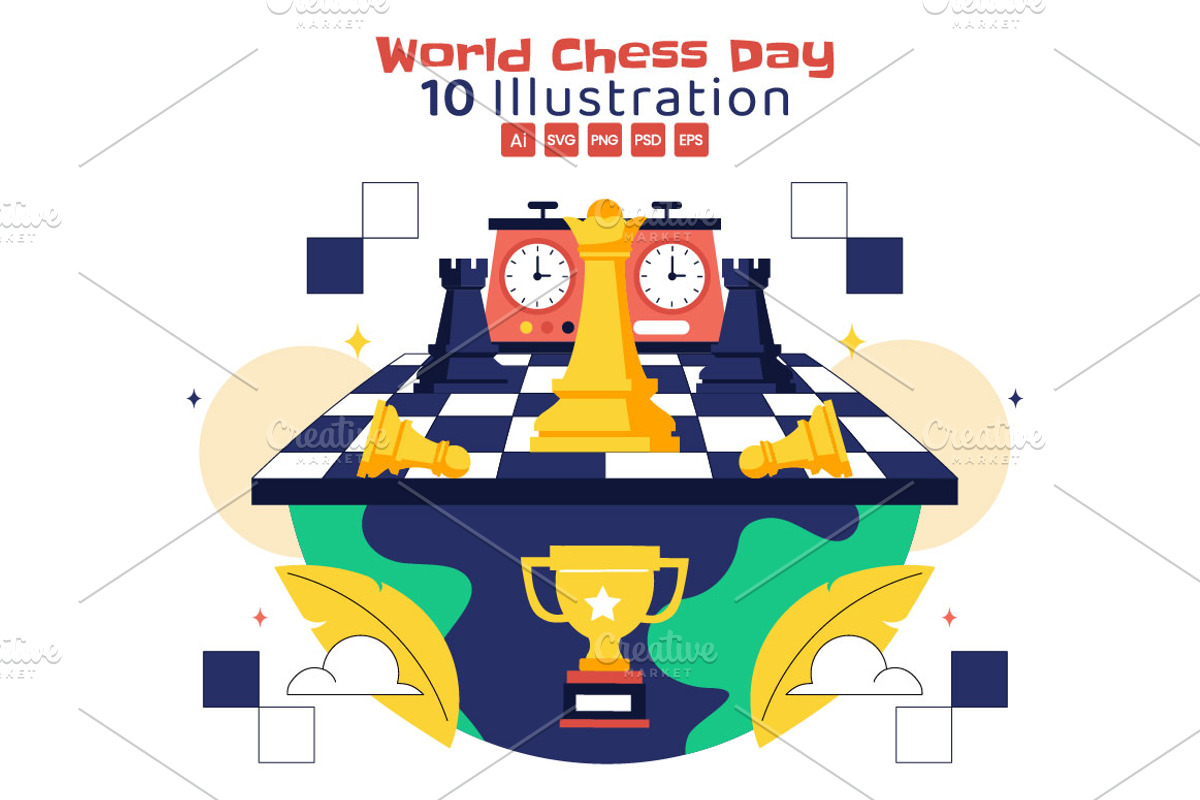 10 World Chess Day Illustration, a Sport Illustration by denayunebgt (Photo 1 of 4)