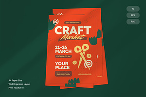 Craft Market - Flyer, a Brochure Template by Izdihaar_Studio