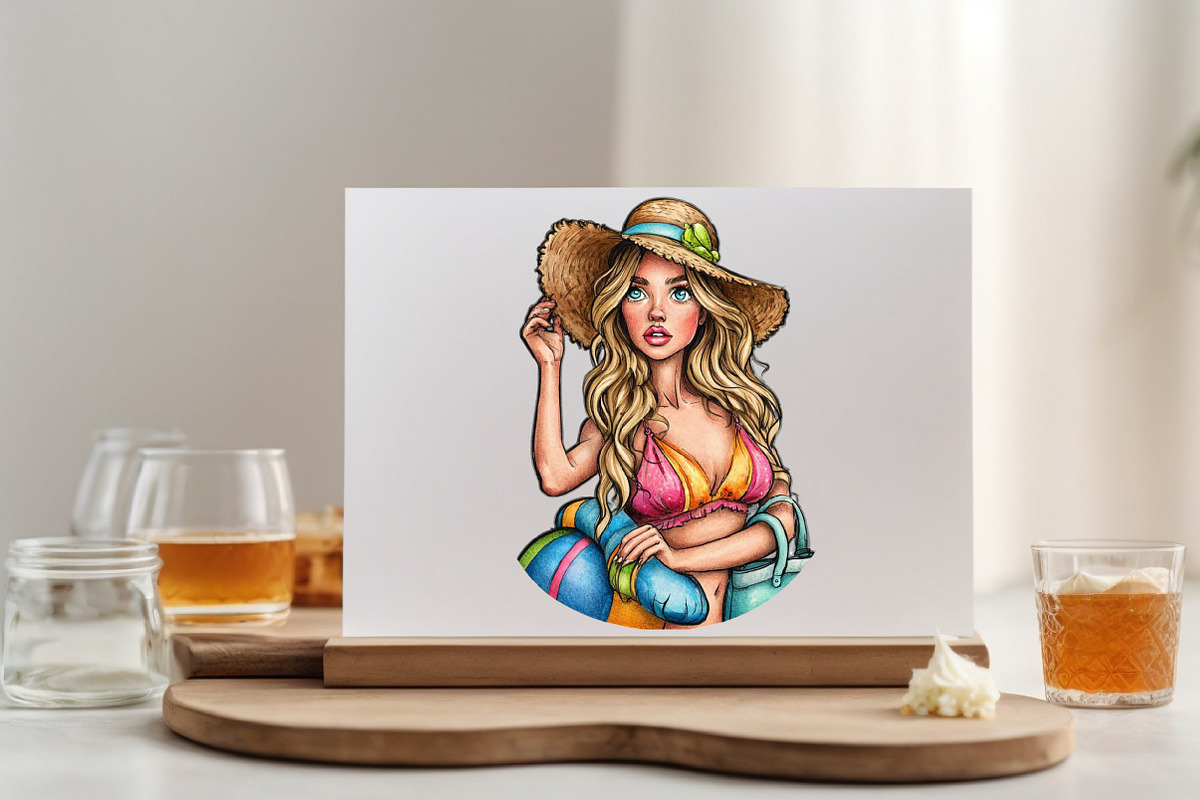 Watercolor Bright Summer Clipart Bun, an Illustration by SVGArt (Photo 4 of 9)