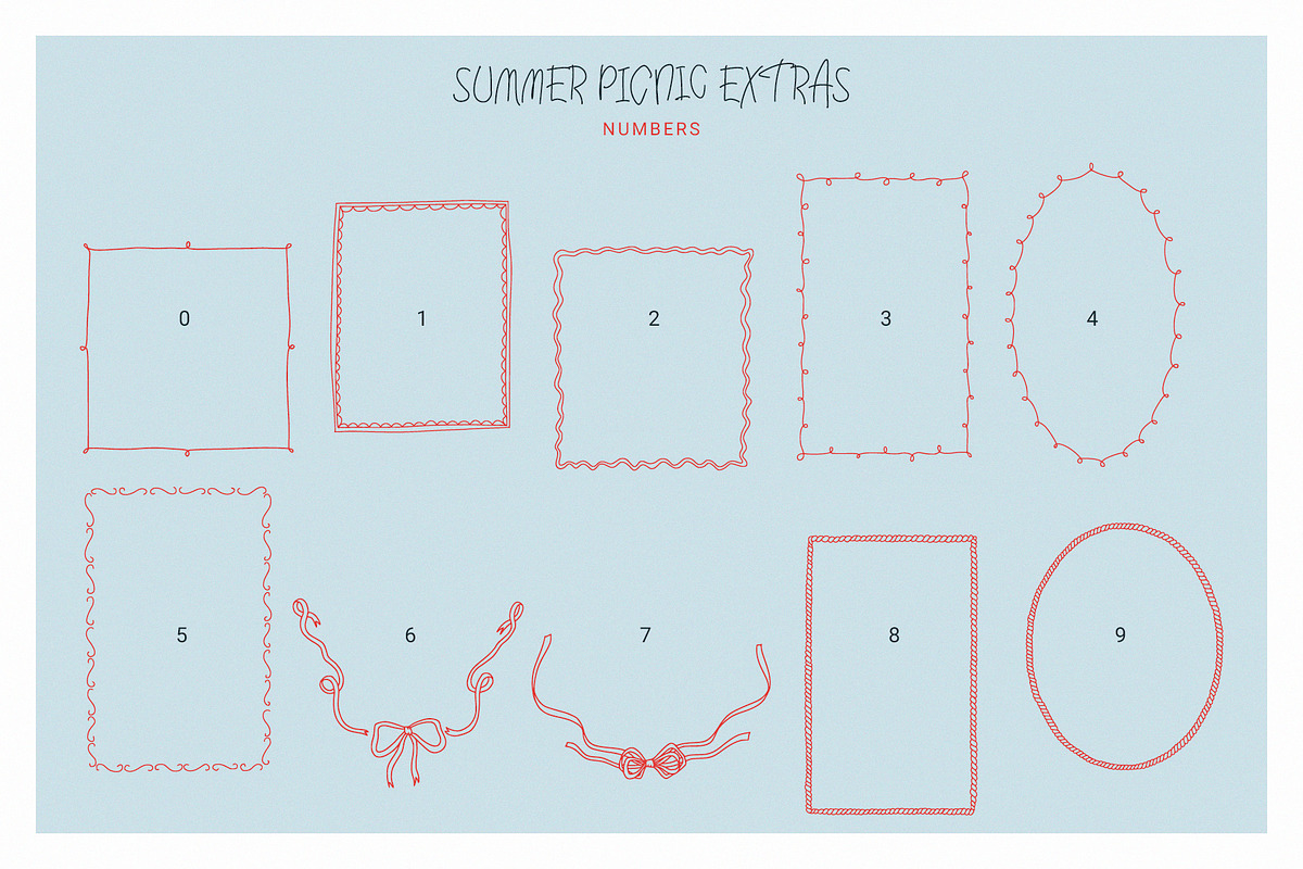 Summer Picnic | Extras Doodle Font, a Handwritten Font by AnMark (Photo 7 of 9)