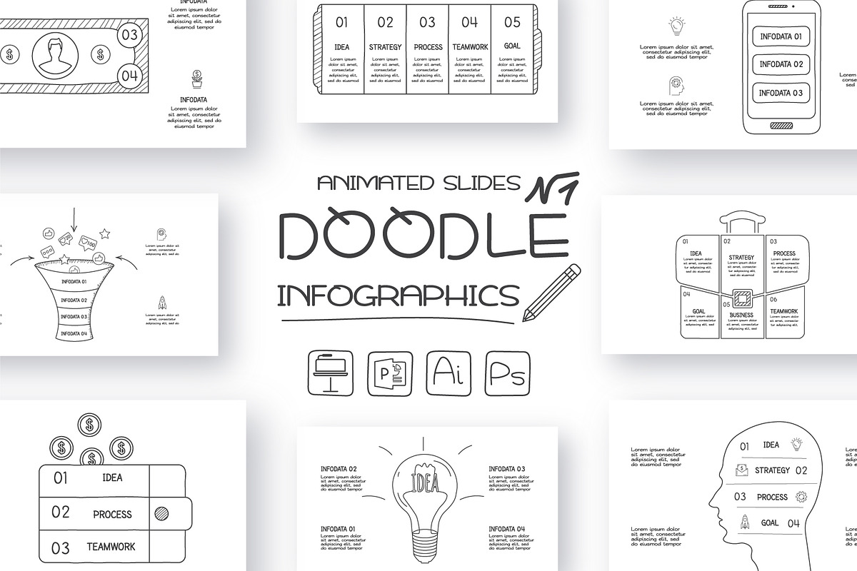 Doodle animated infographics 1