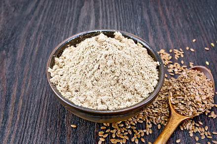 Flour linen in bowl with seeds, a Food & Drink Photo by rezkrr