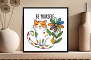 Be Yourself Funny Cat PNG, an Illustration by DreamCafeArt (Thumbnail 4 of 6)