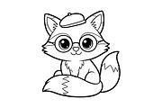 Cartoon Animals Coloring Page Set, an Animal Illustration by dx_vect (Thumbnail 5 of 7)