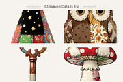 Halloween Patchwork Sublimation, a Seasonal Illustration by Artnoy (Thumbnail 4 of 18)