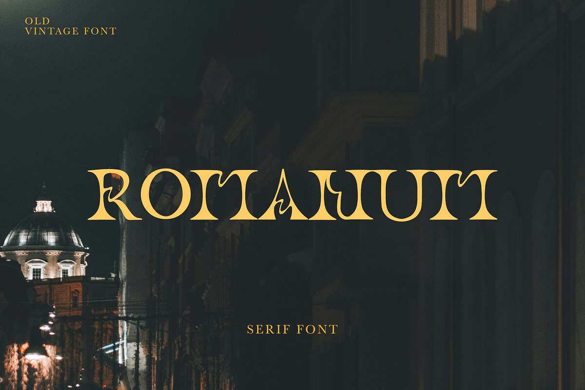 ROMANUM Serif display font, a Serif Font by WAP (Photo 1 of 4)